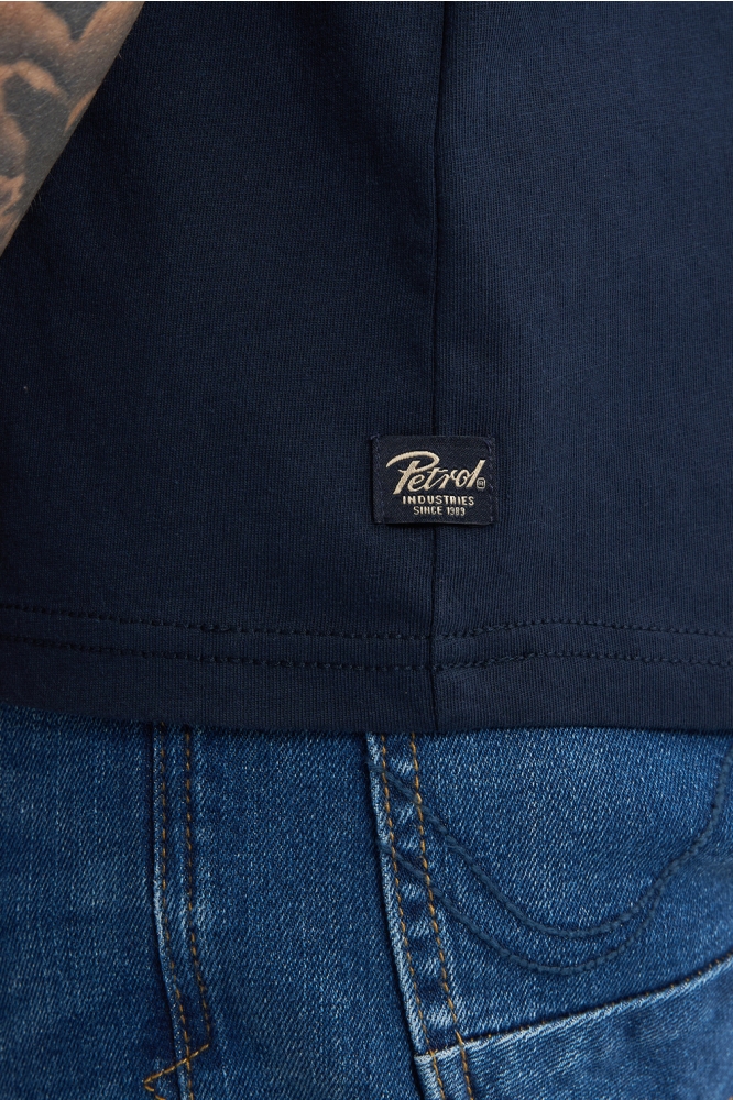 T SHIRT MET LOGO M 1050 TSR119 5178 Navy Blue